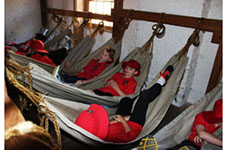 3/4 students learning about convict life on an excursion to Sydney